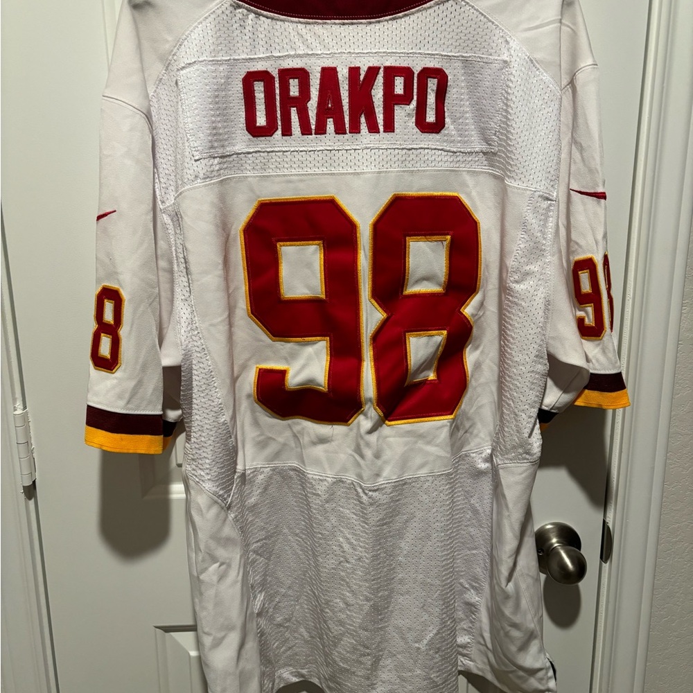 2XL NFL White and Black On-Field Orakpo Jersey #98